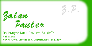 zalan pauler business card